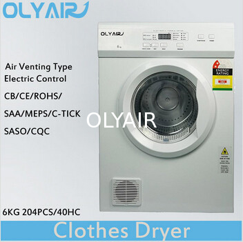 OlyAir salida de aire estándar del control eléctrico OZ60-16EW Australia del secador de ropa 6Kg proveedor